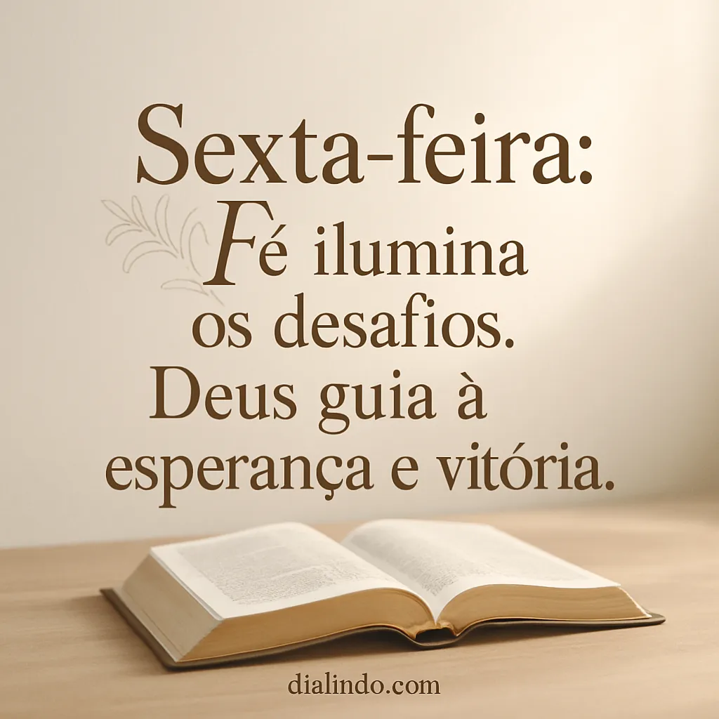 Sexta: Fé, Luz e Vitória - Imagem inspiradora