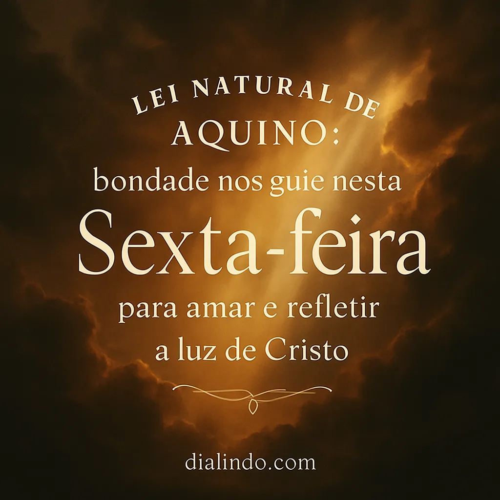 Aquino: Bondade Iluminada na Sexta.