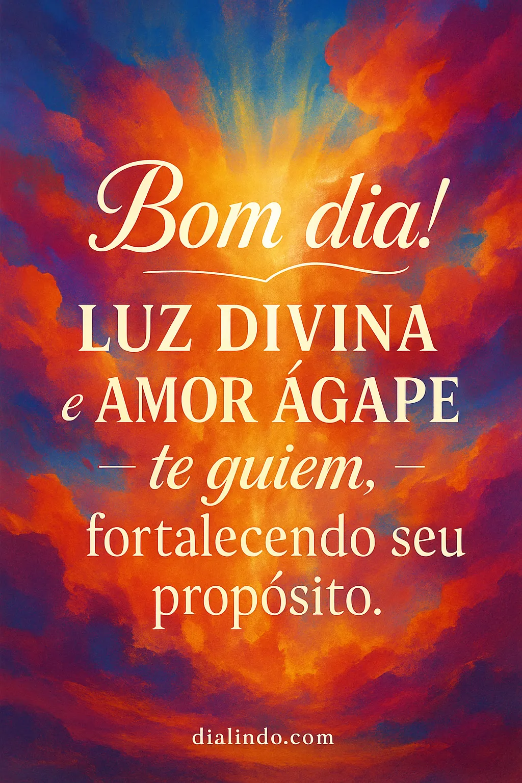 Ágape ilumina o seu destino.