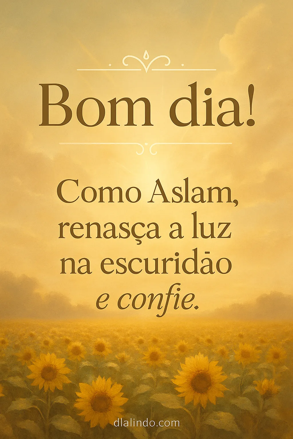 Aslam: Luz na Confiança.