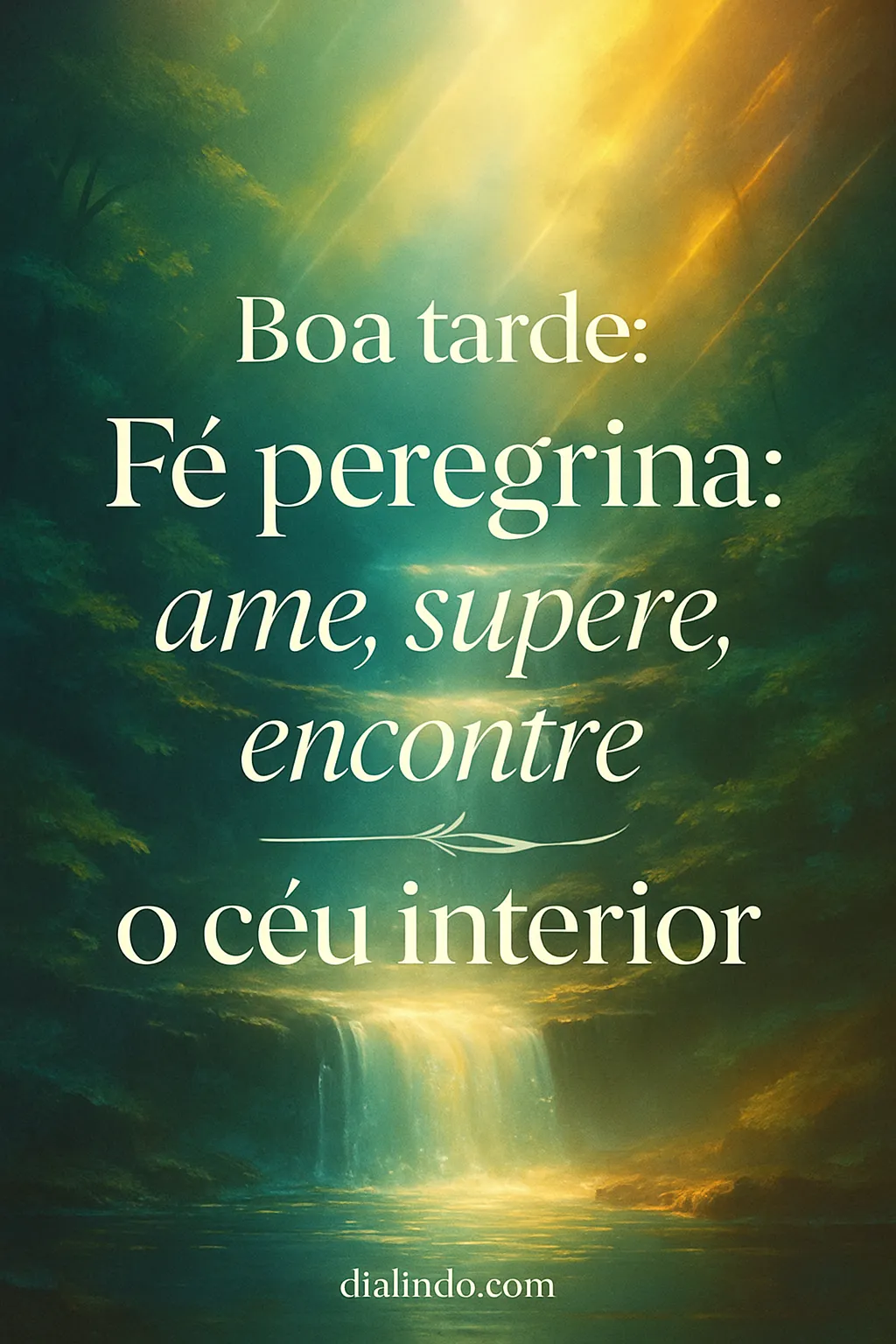 Céu Interior Peregrino: Amar, Superar.