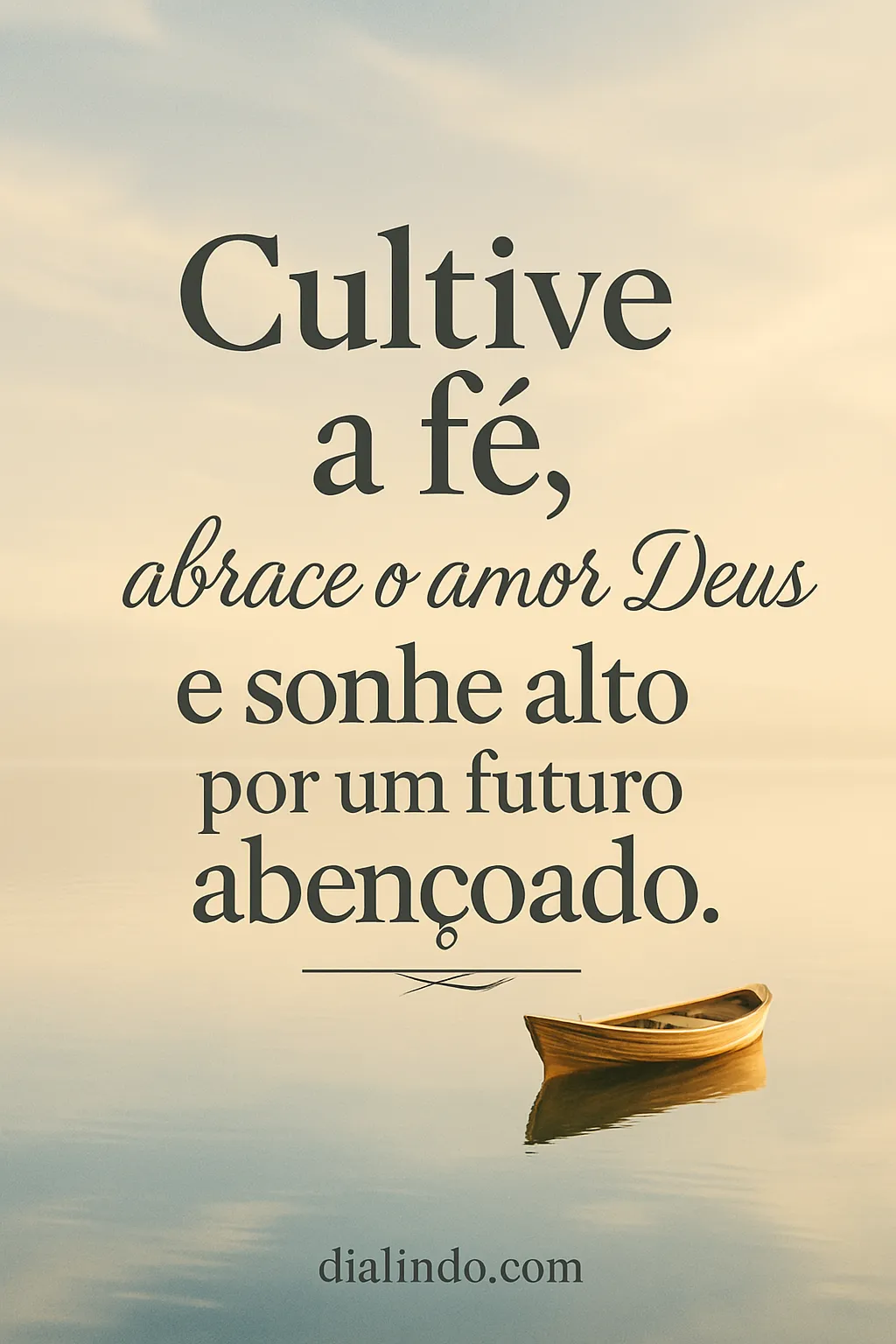 Fé, Amor e Sonhos Abençoados.