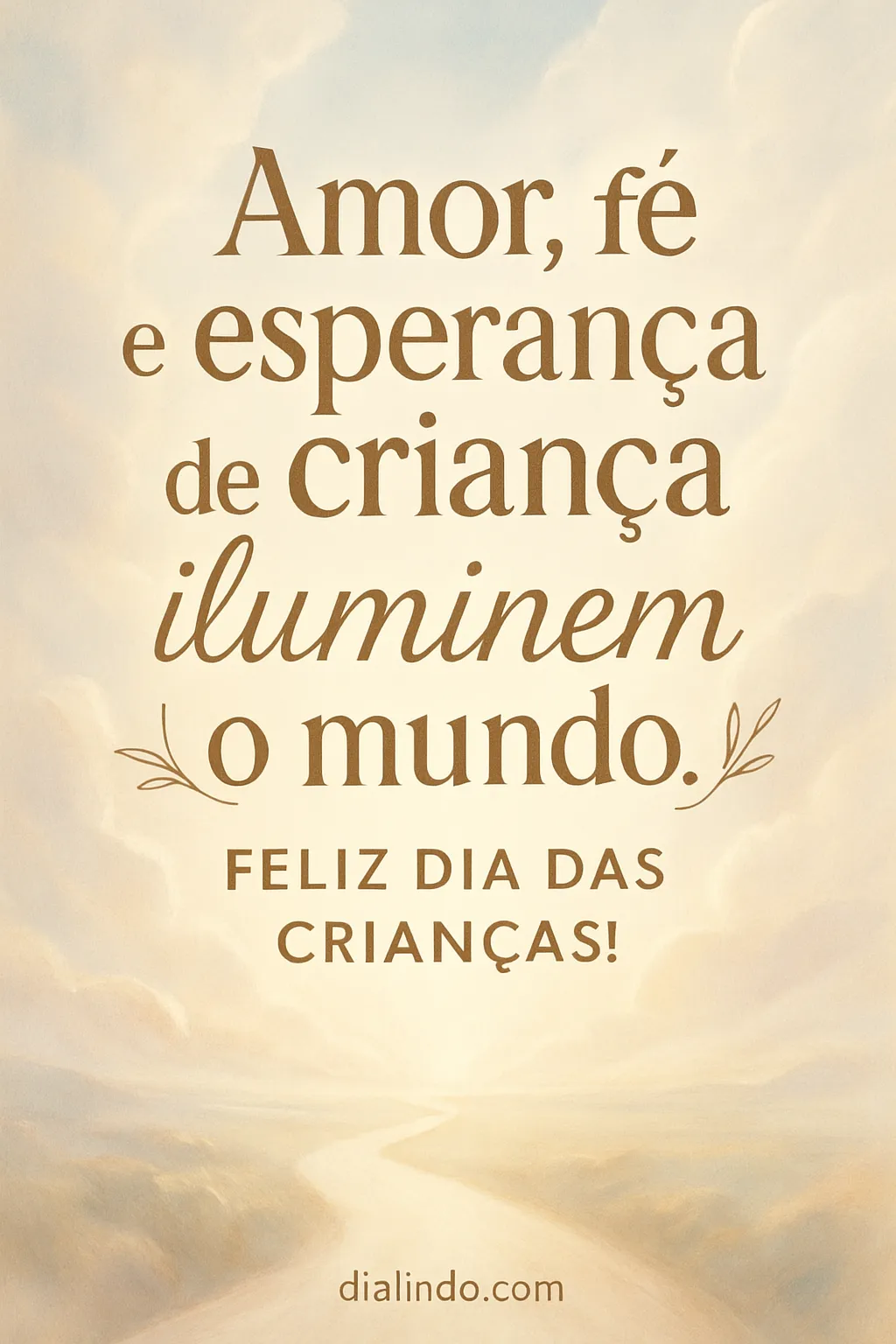 Luz Infantil: Amor, Fé, Esperança