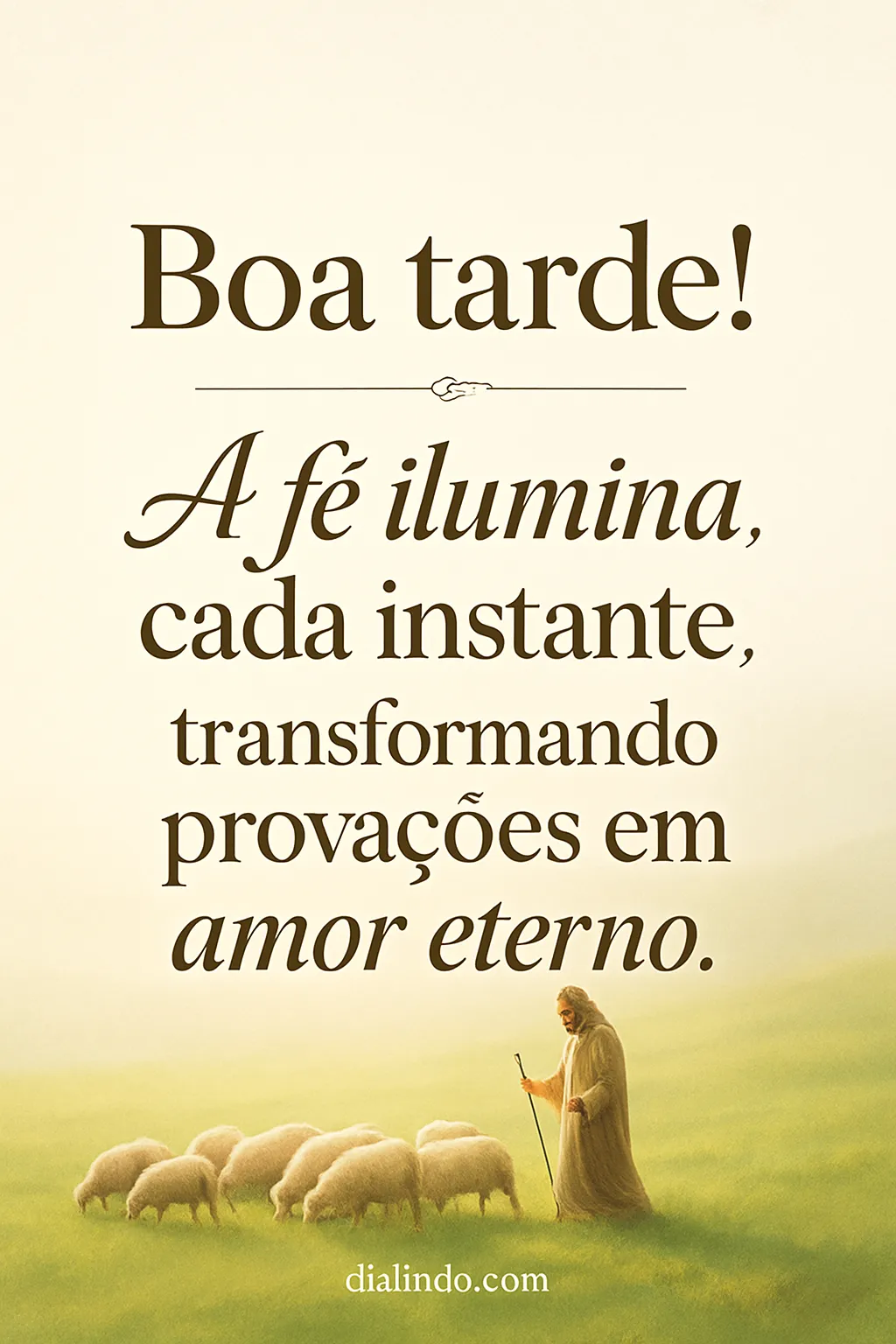 Fé: Luz, Amor, Instantes.