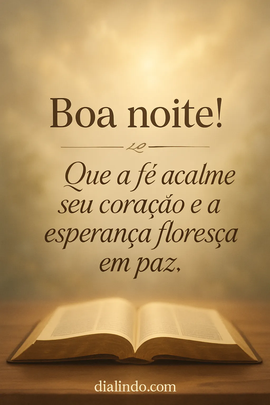 Fé serena, esperança florida.