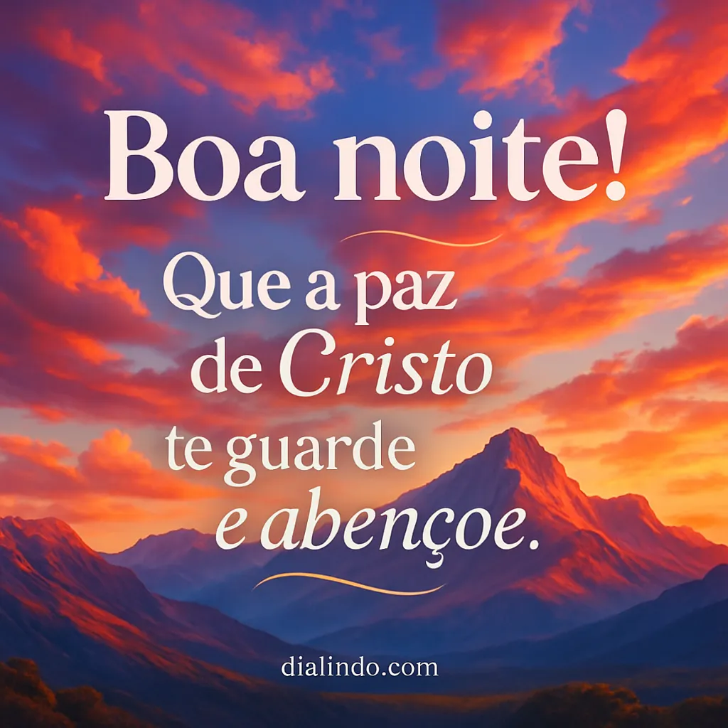 Paz Divina: Boa Noite Abençoada.
