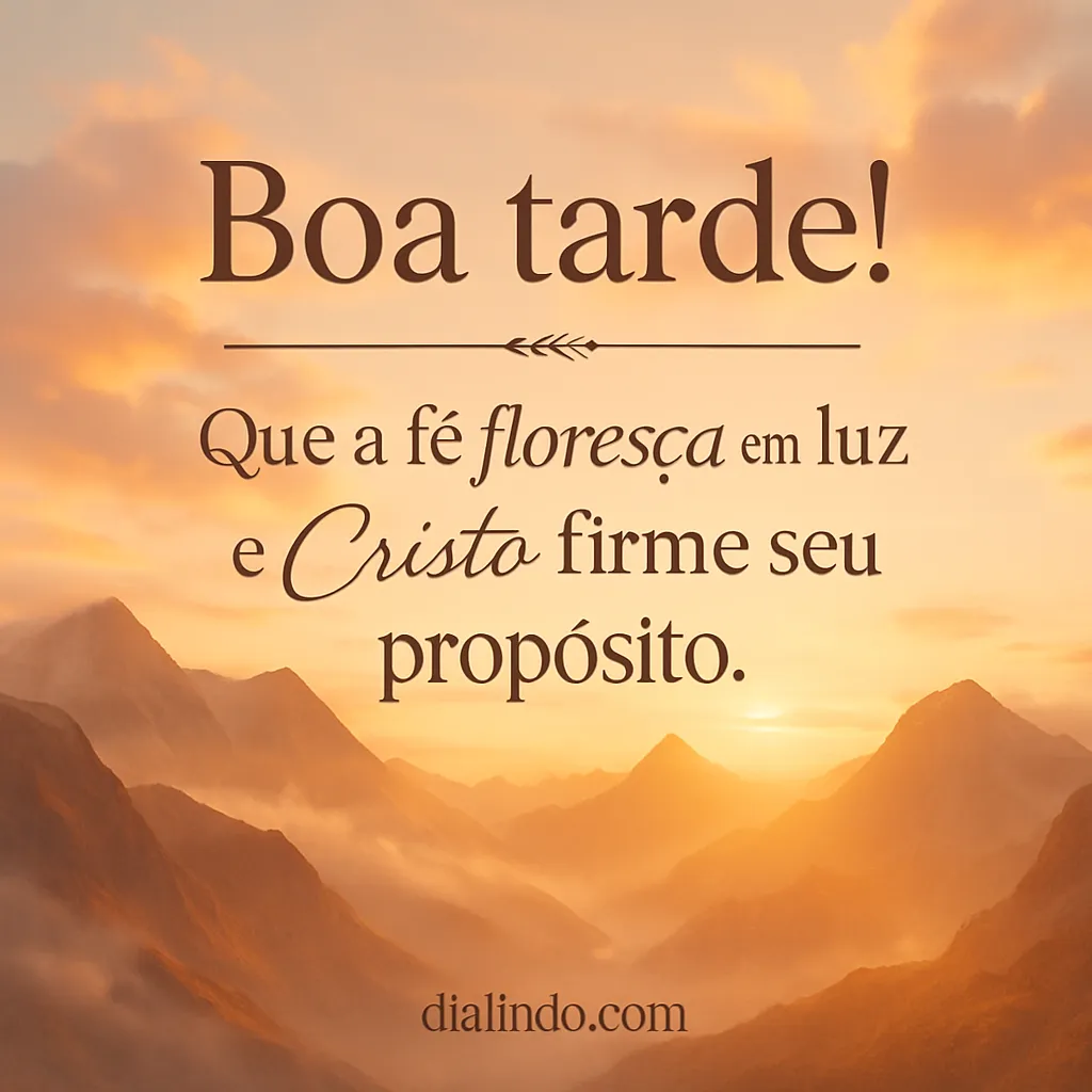 Luz da Fé, Propósito Firme.