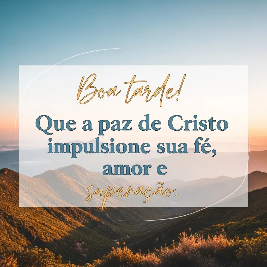 Cristo: Paz, Fé, Superação.