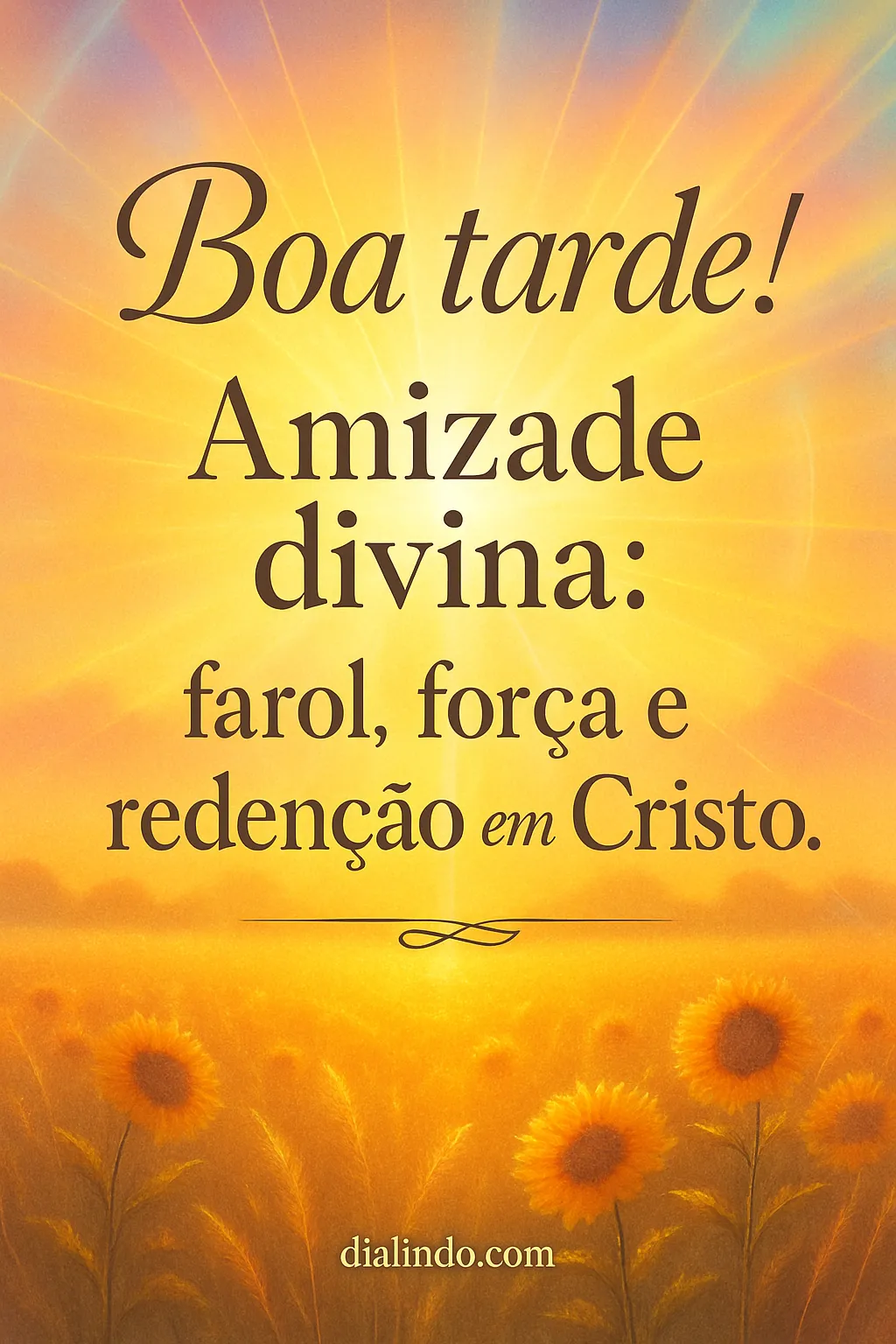 Amizade Divina: Farol Redentor.
