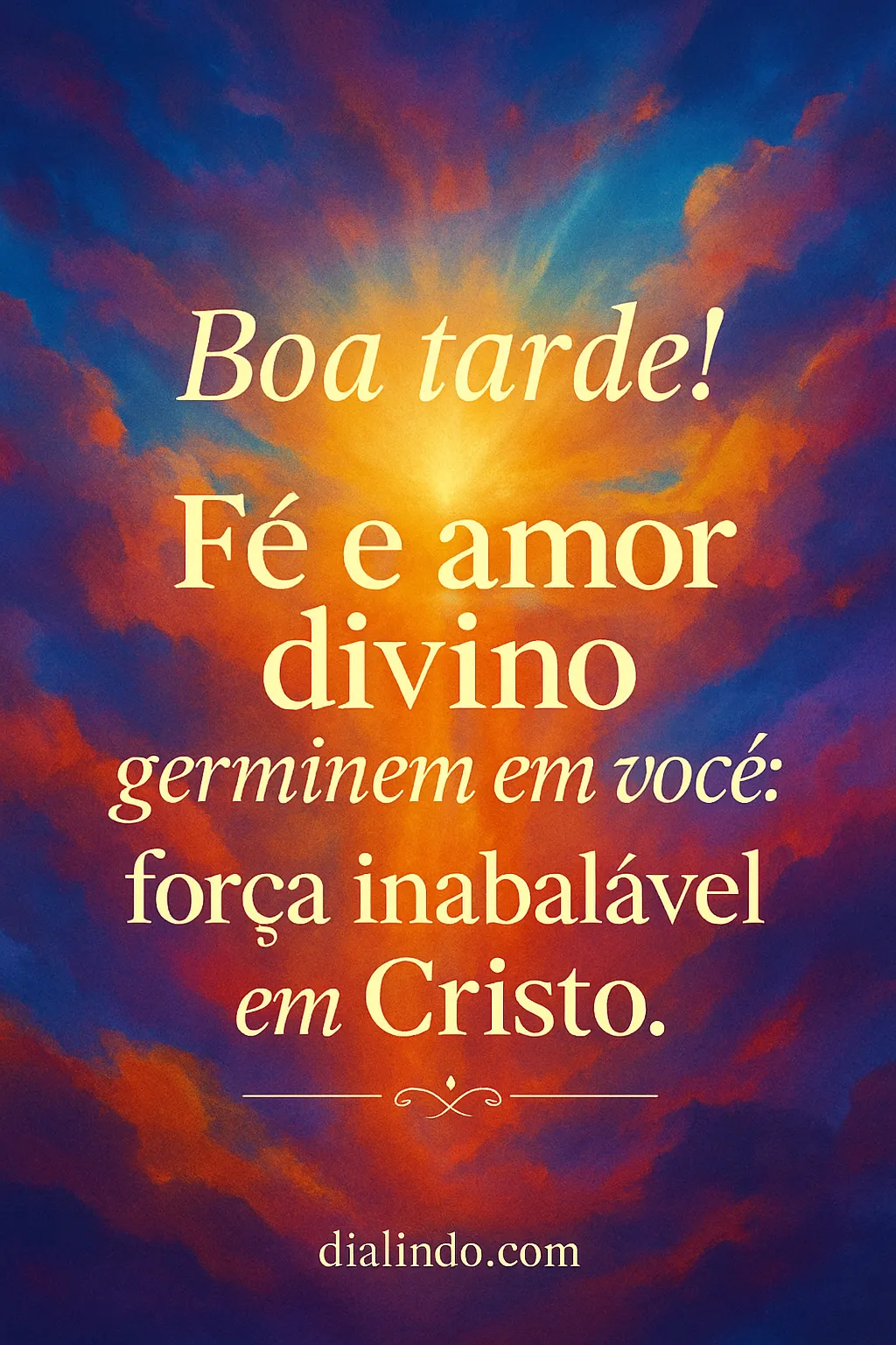 Cristo: Germinação Divina Inabalável