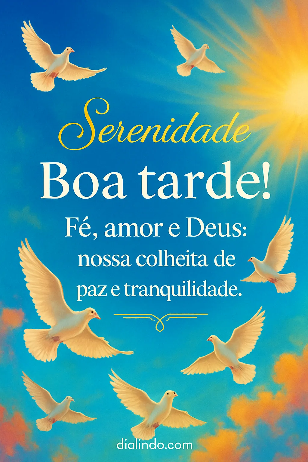 Colheita Serena: Fé, Amor, Deus.