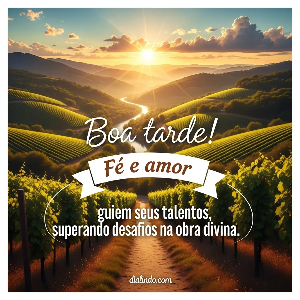 Talentos, fé e obra.