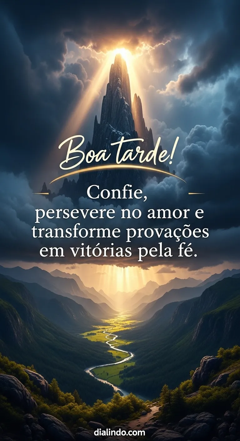 Amor que vence provações.