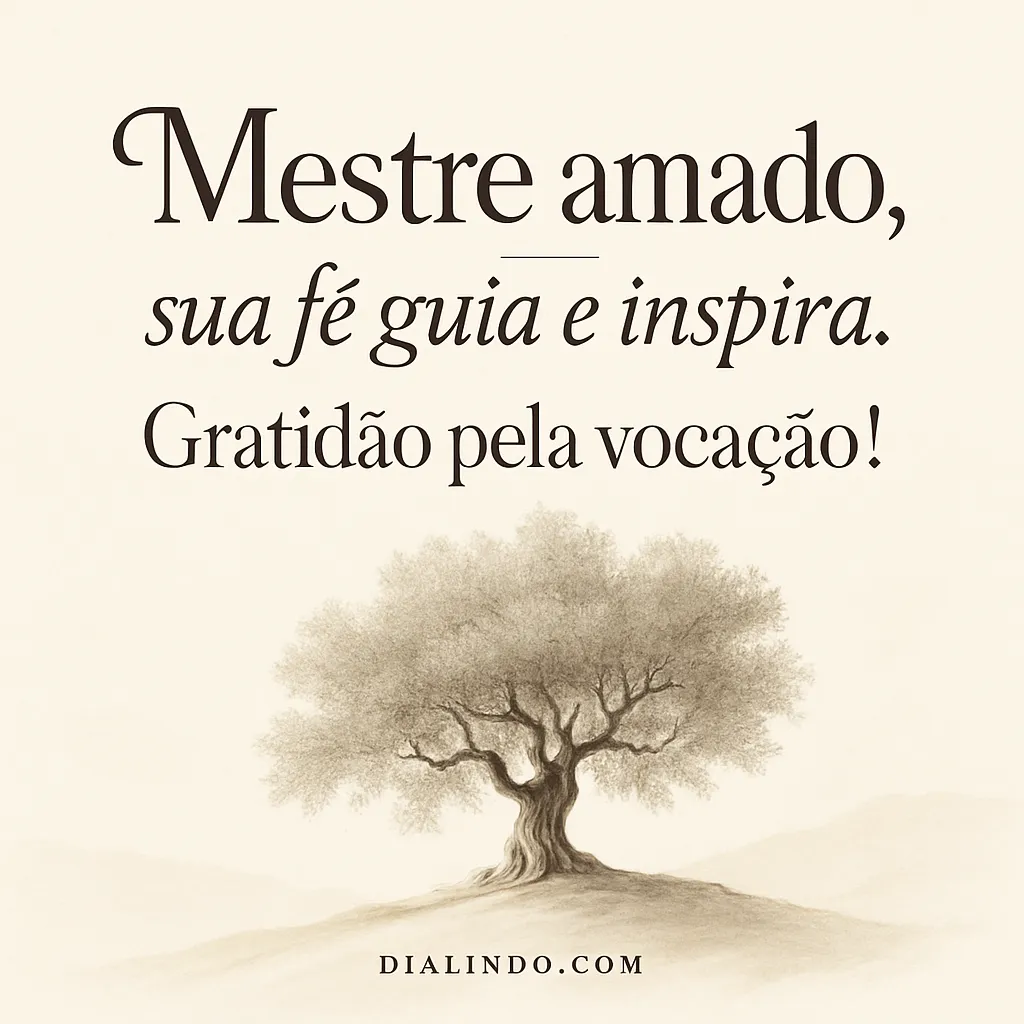 Vocação iluminada pela fé mestra.