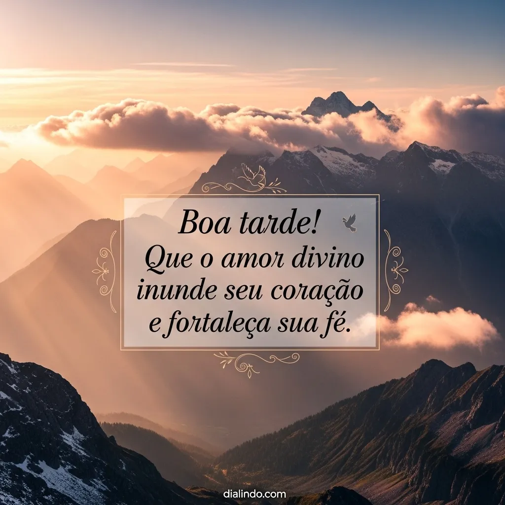 Coração inundado de fé.