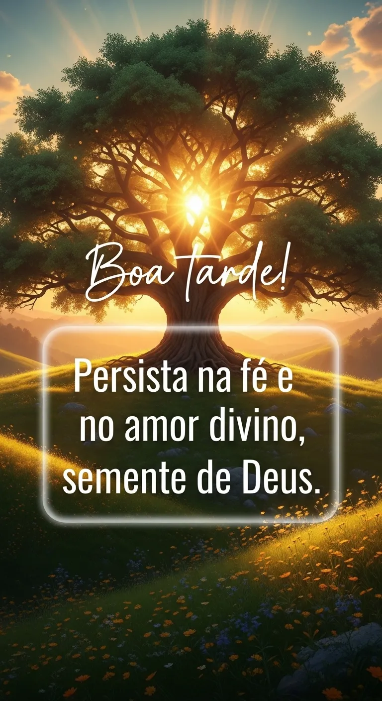 Semente Divina: Amor e Fé.