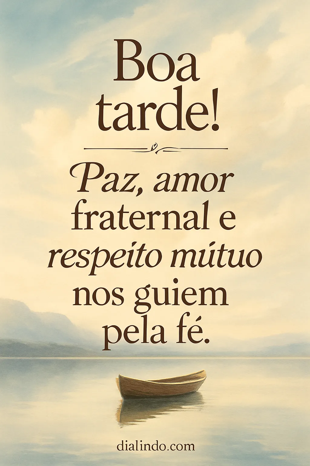 Fé como bússola fraterna.