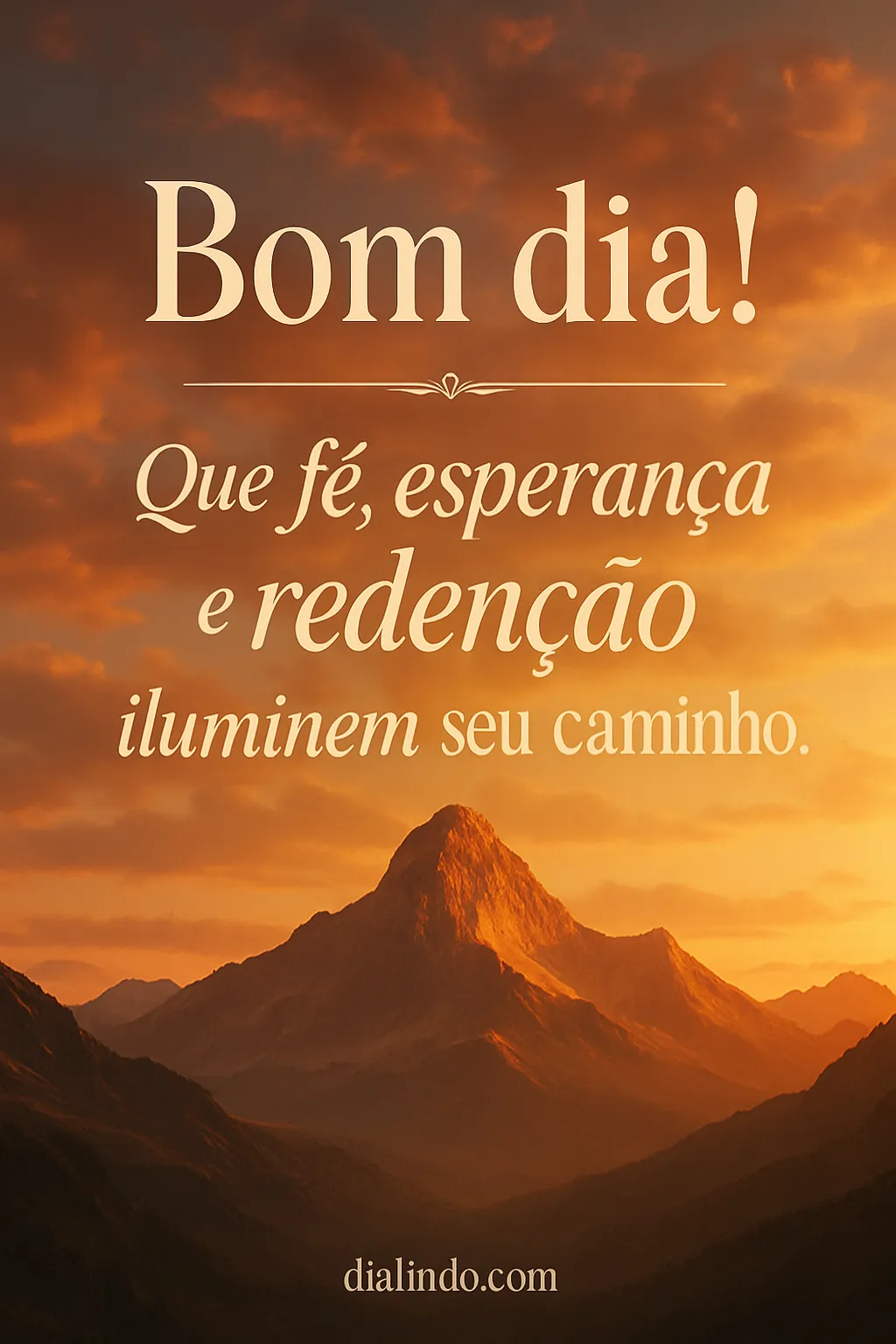 Luz Tríplice: Fé, Esperança, Redenção.