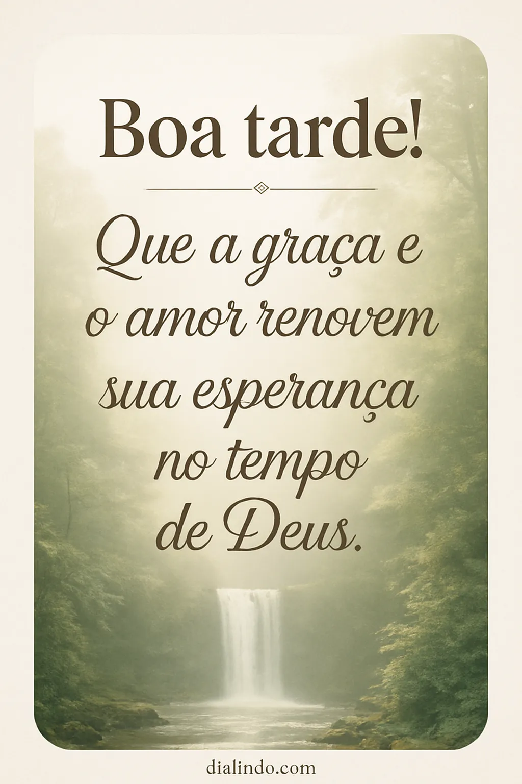 Esperança Renovada no Tempo Divino