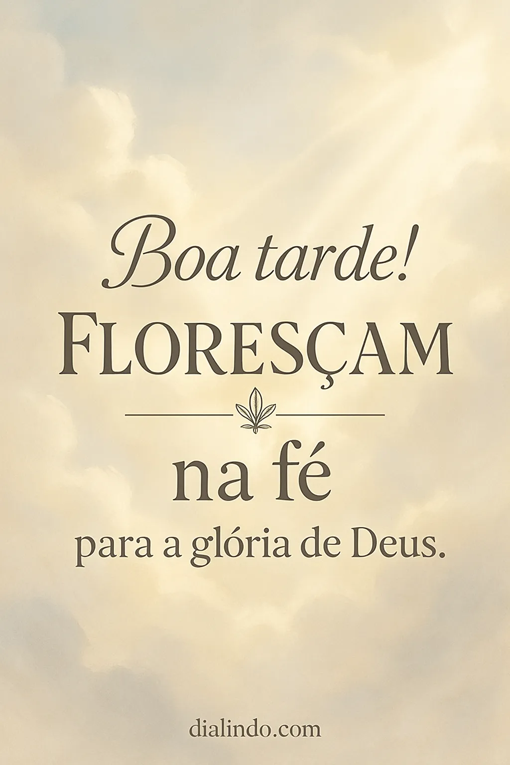 Flores da fé, glória divina