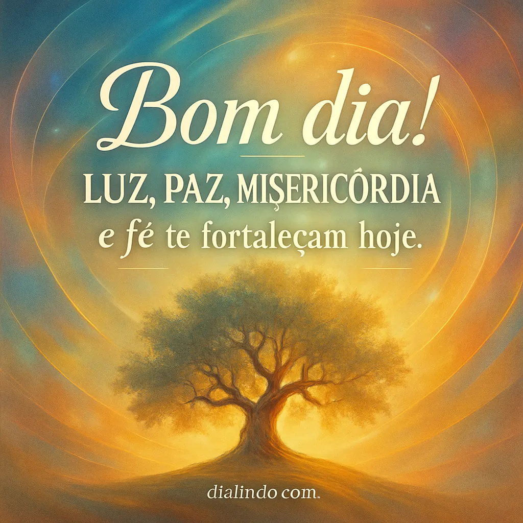 Alvorada de bênçãos: luz e fé.