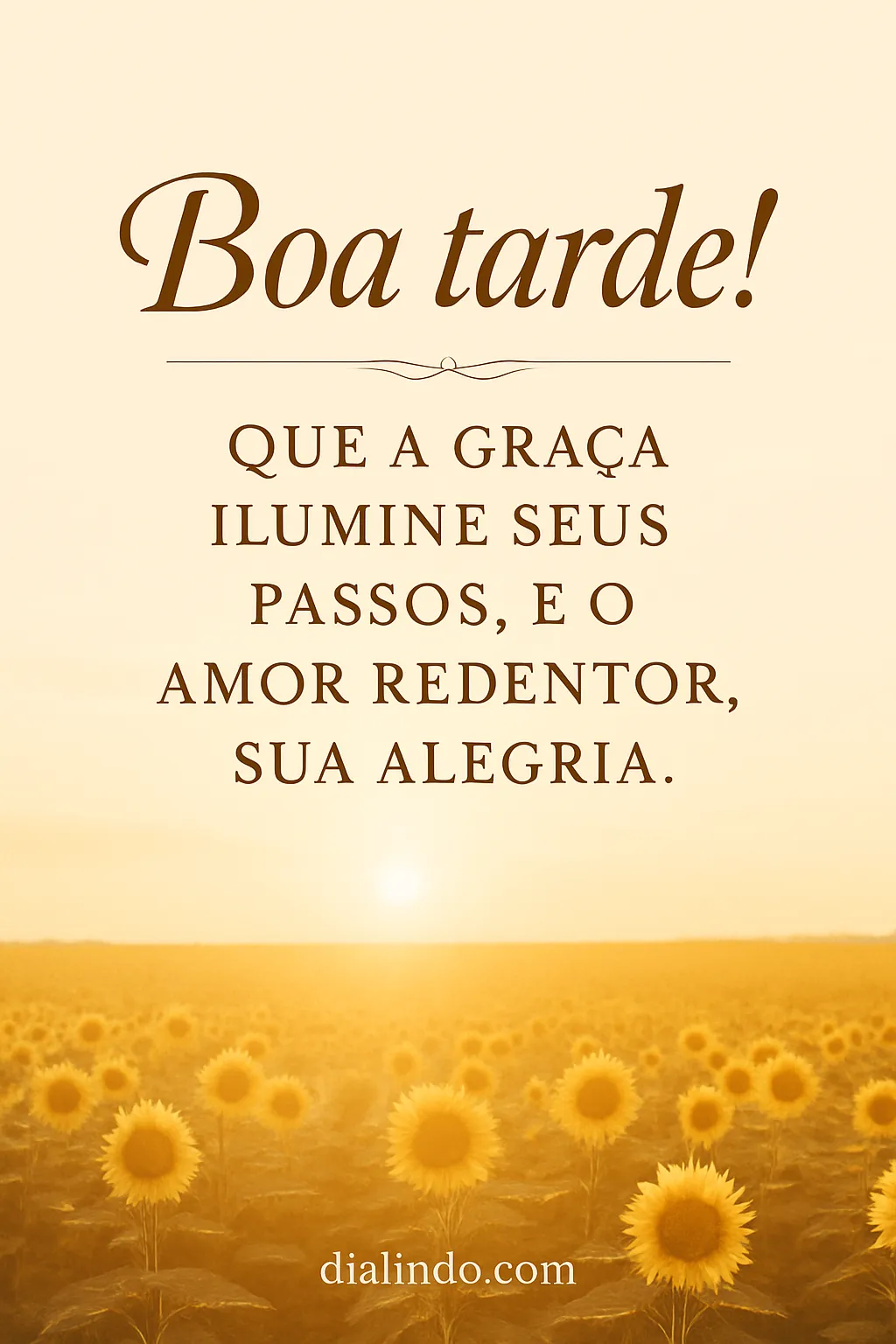 Luz e Amor no Caminho.