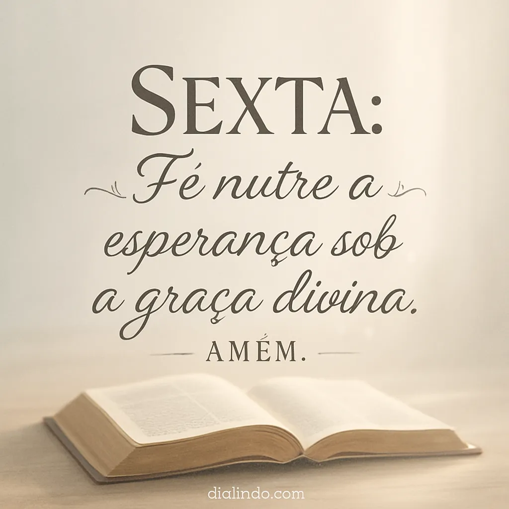 Sexta: Esperança nutrida sob a Graça