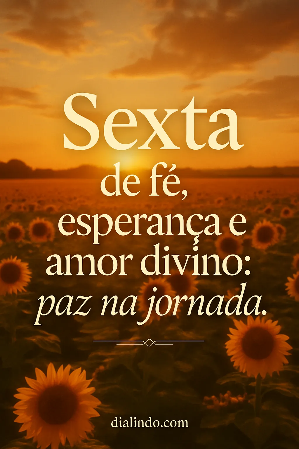 Sexta: Divino Amor em Paz
