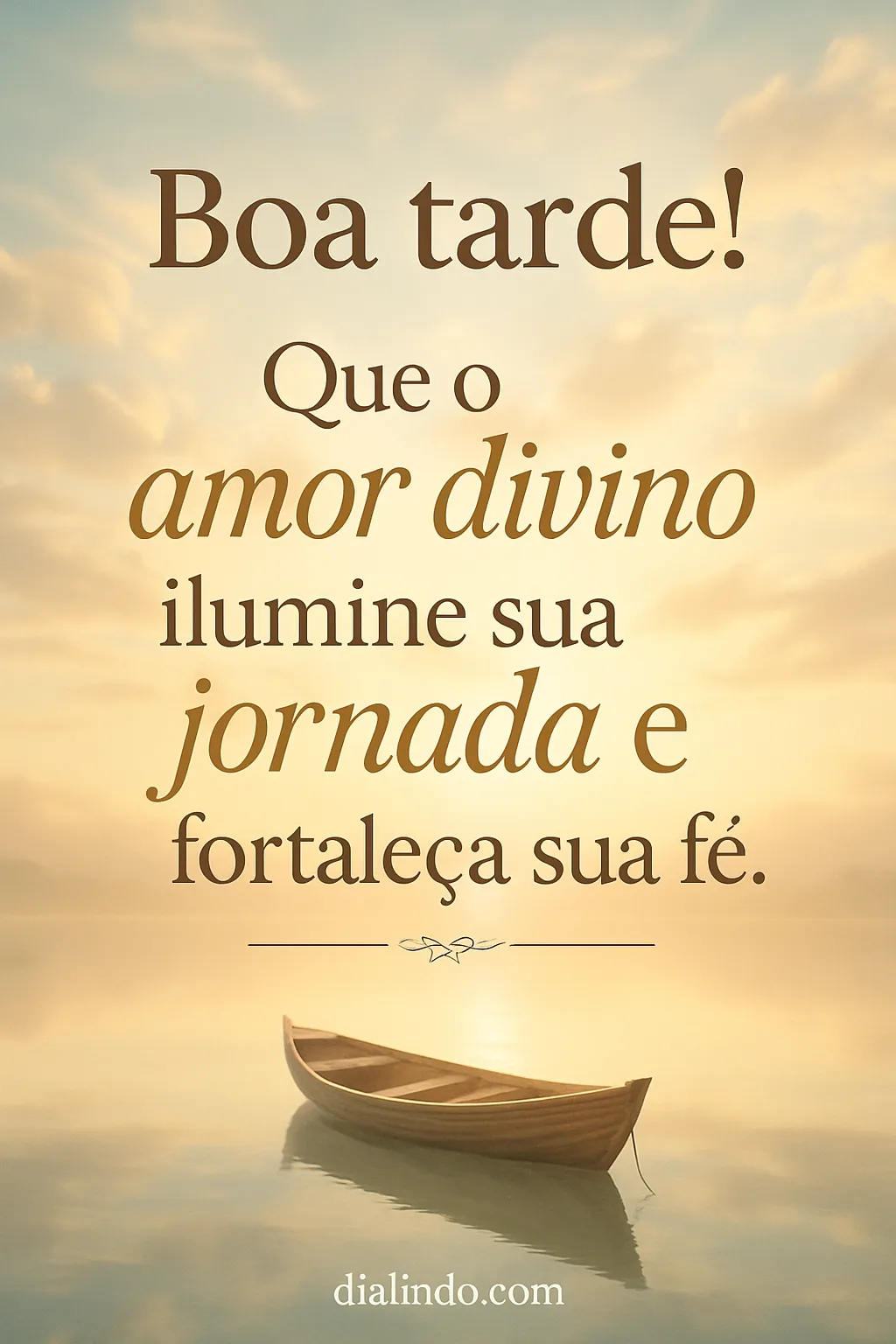 Amor Divino: Luz e Fé.