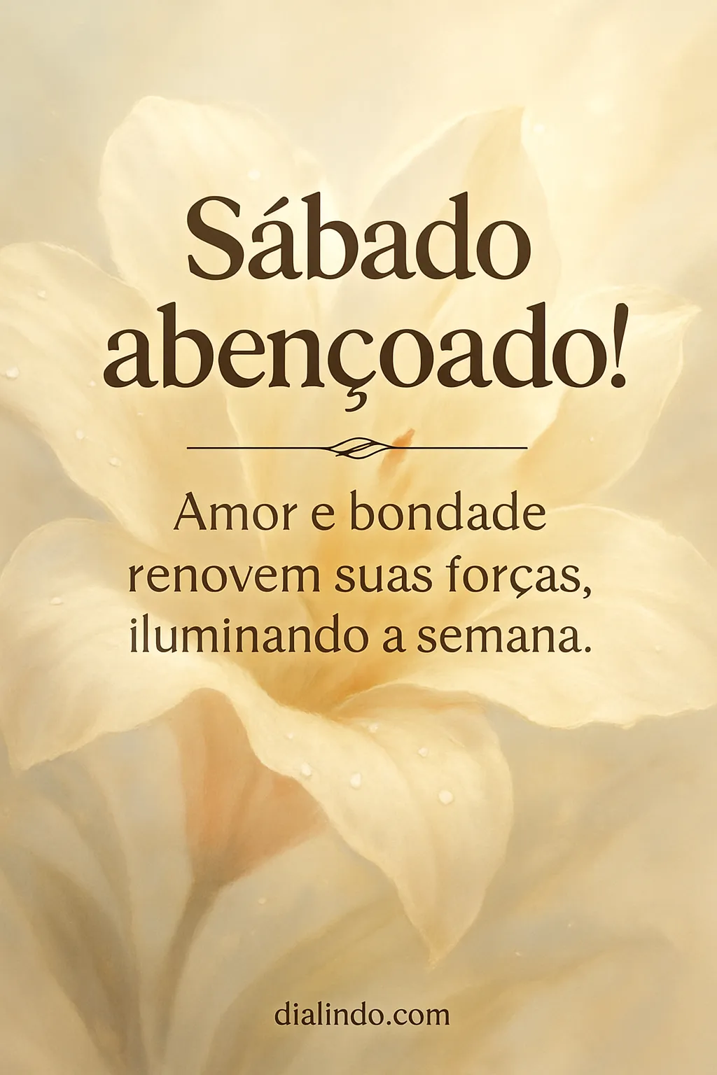 Luz Sabática: Amor Renovador.