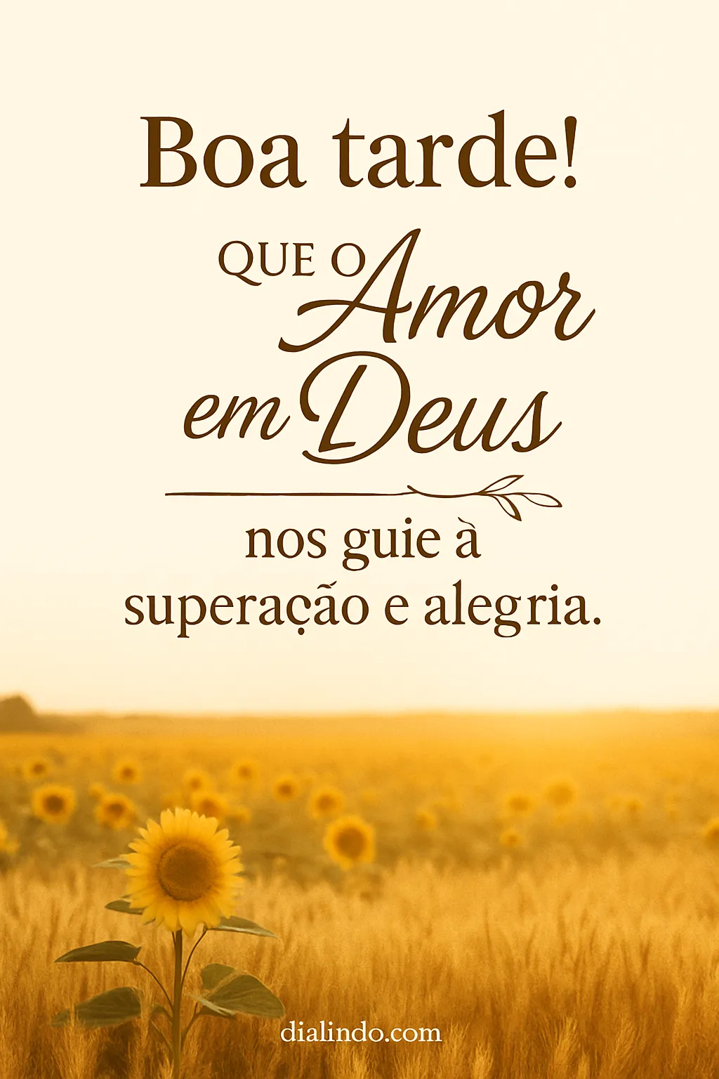 Amor Divino: Rumo à Alegria.