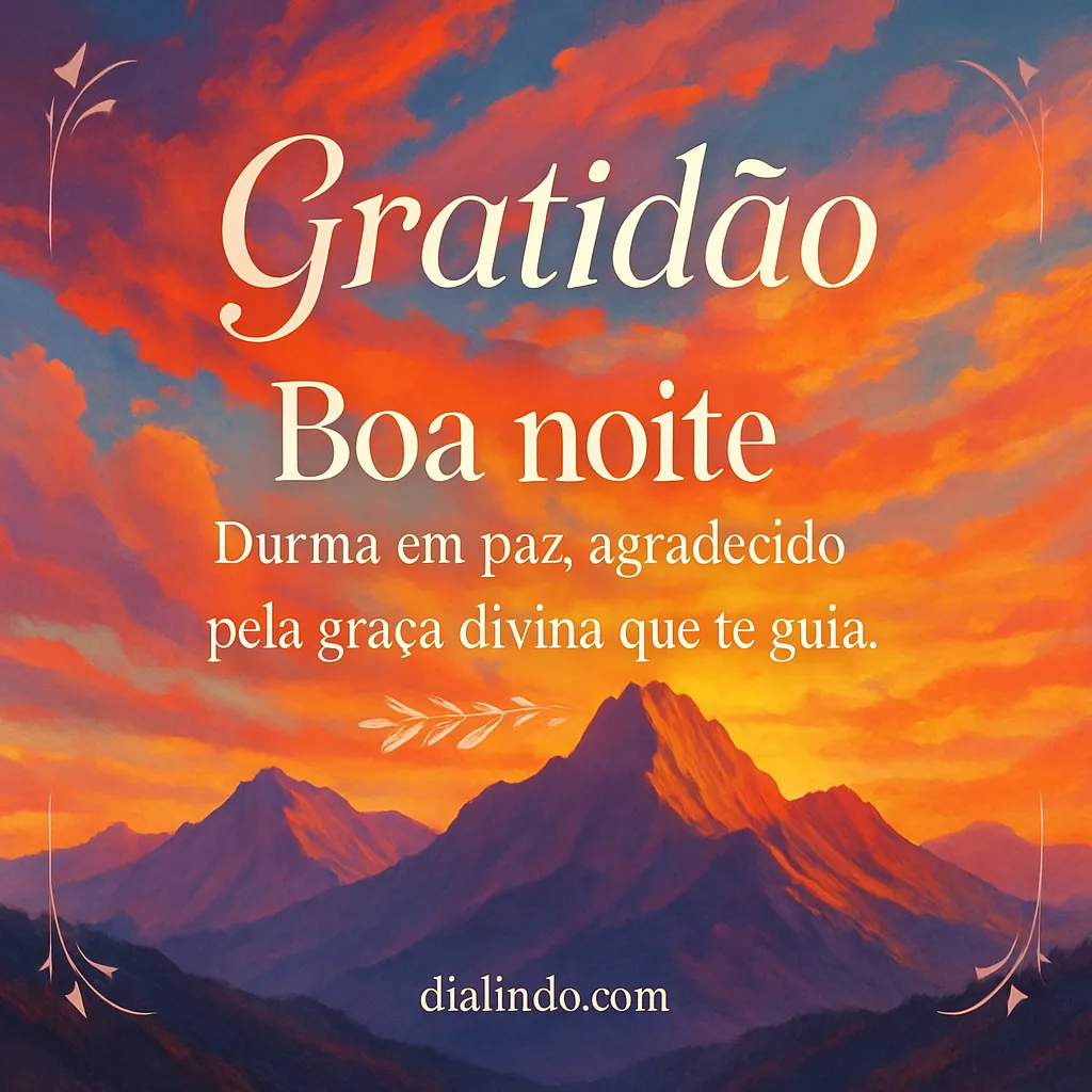 Descanso Abençoado, Gratidão Noturna