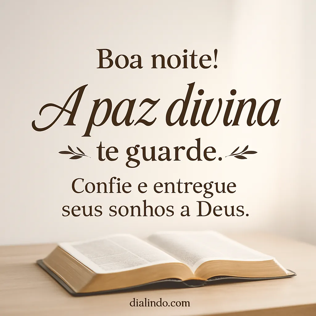 Sonhos guardados em paz divina.