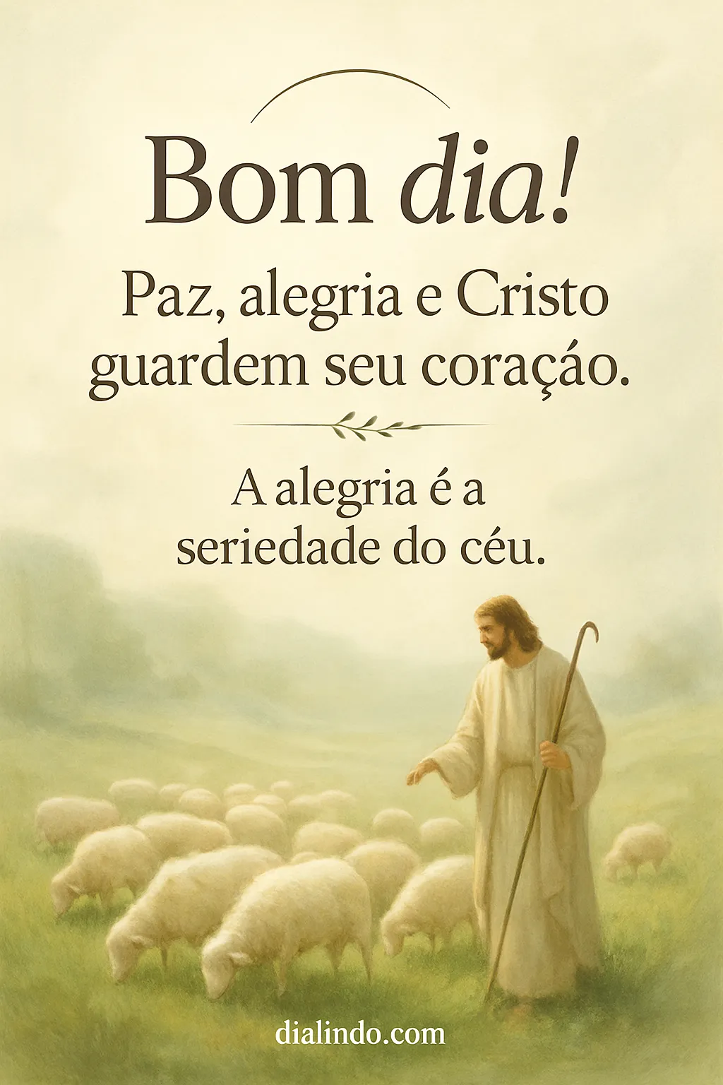 Céu sério no coração alegre.