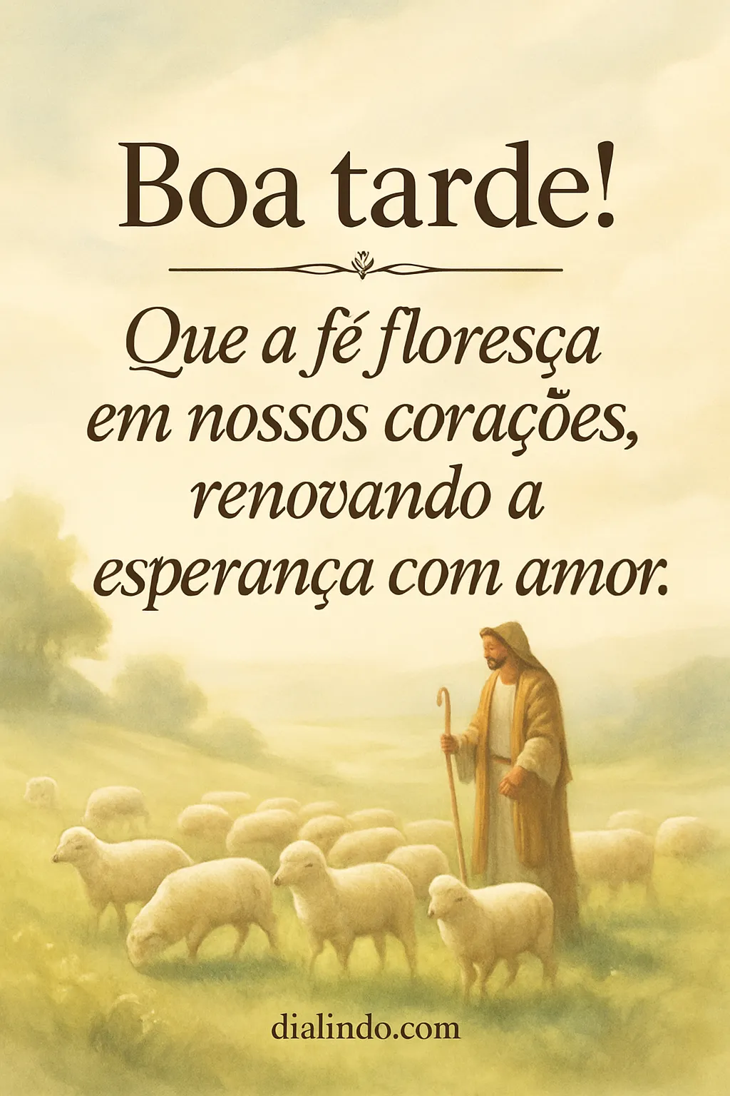 Fé florida, esperança renovada.