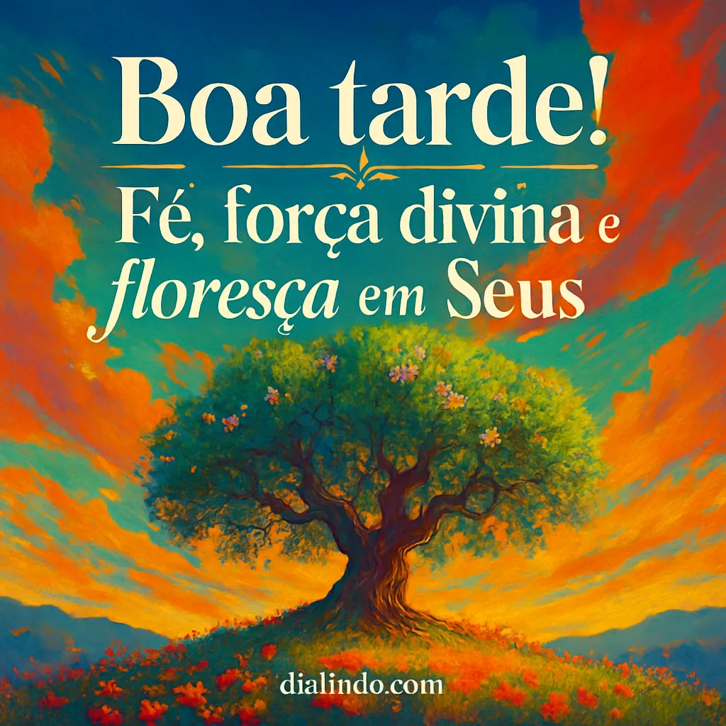 Floresça na fé e força.
