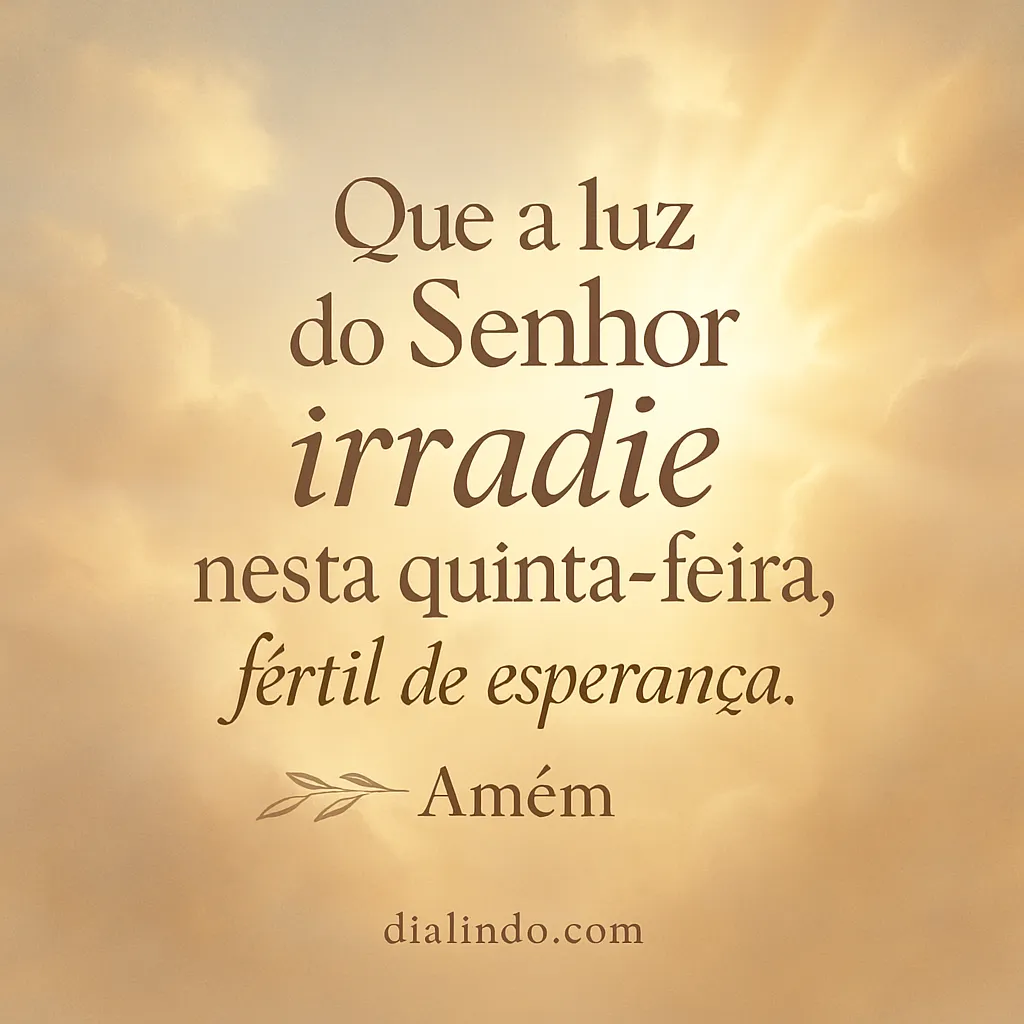Quinta: Luz e Esperança.