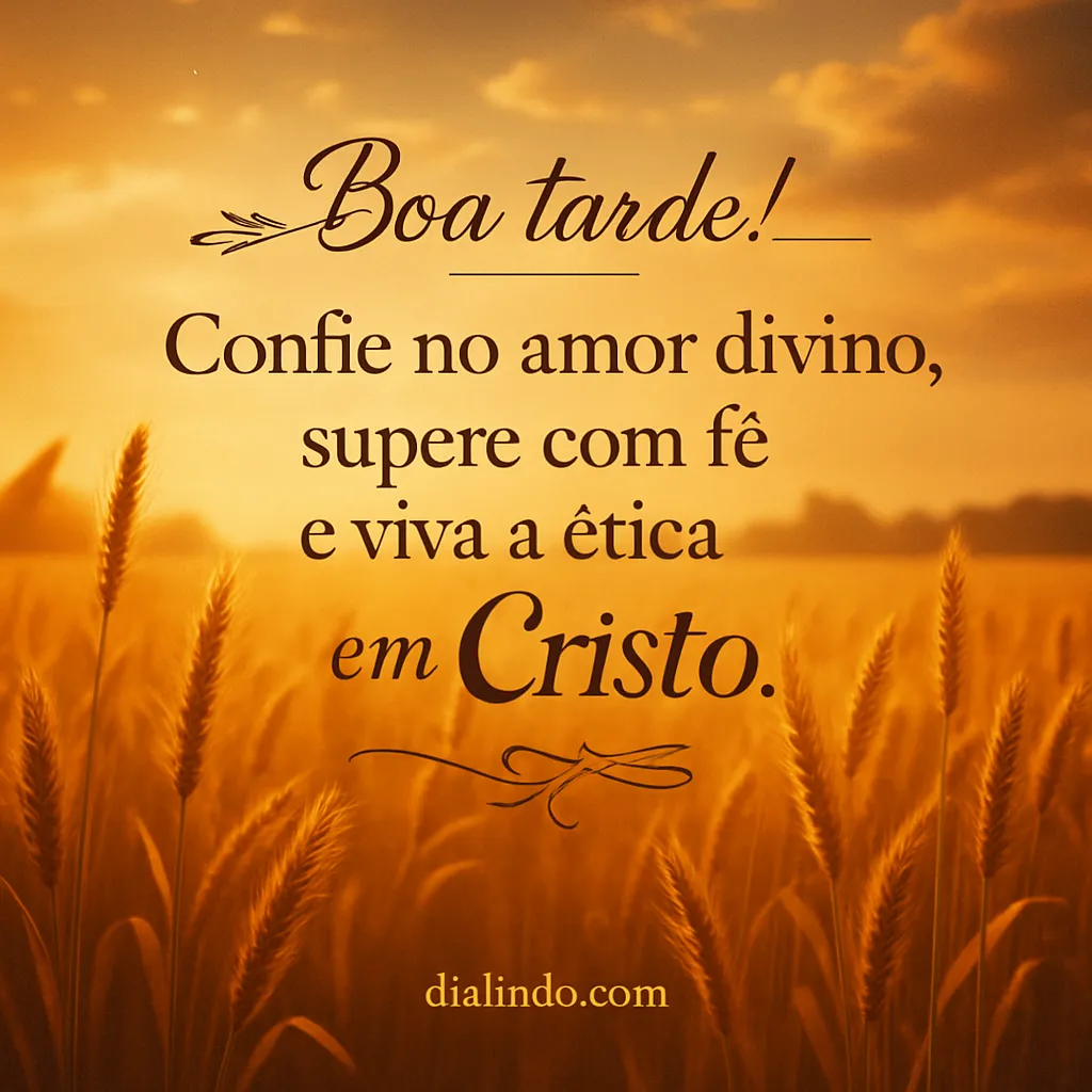 Amor, fé e ética em Cristo.