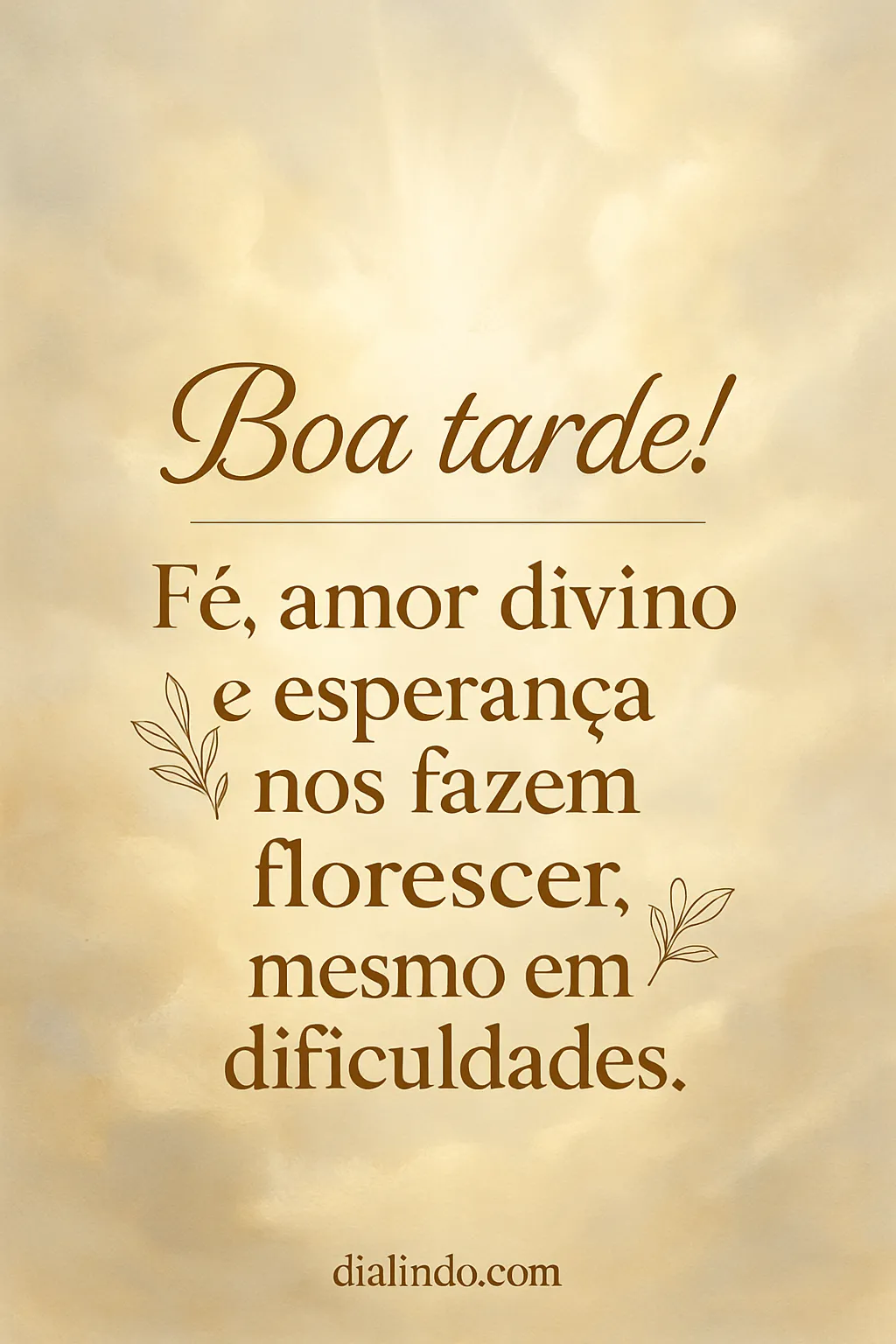 Florescer na fé e amor