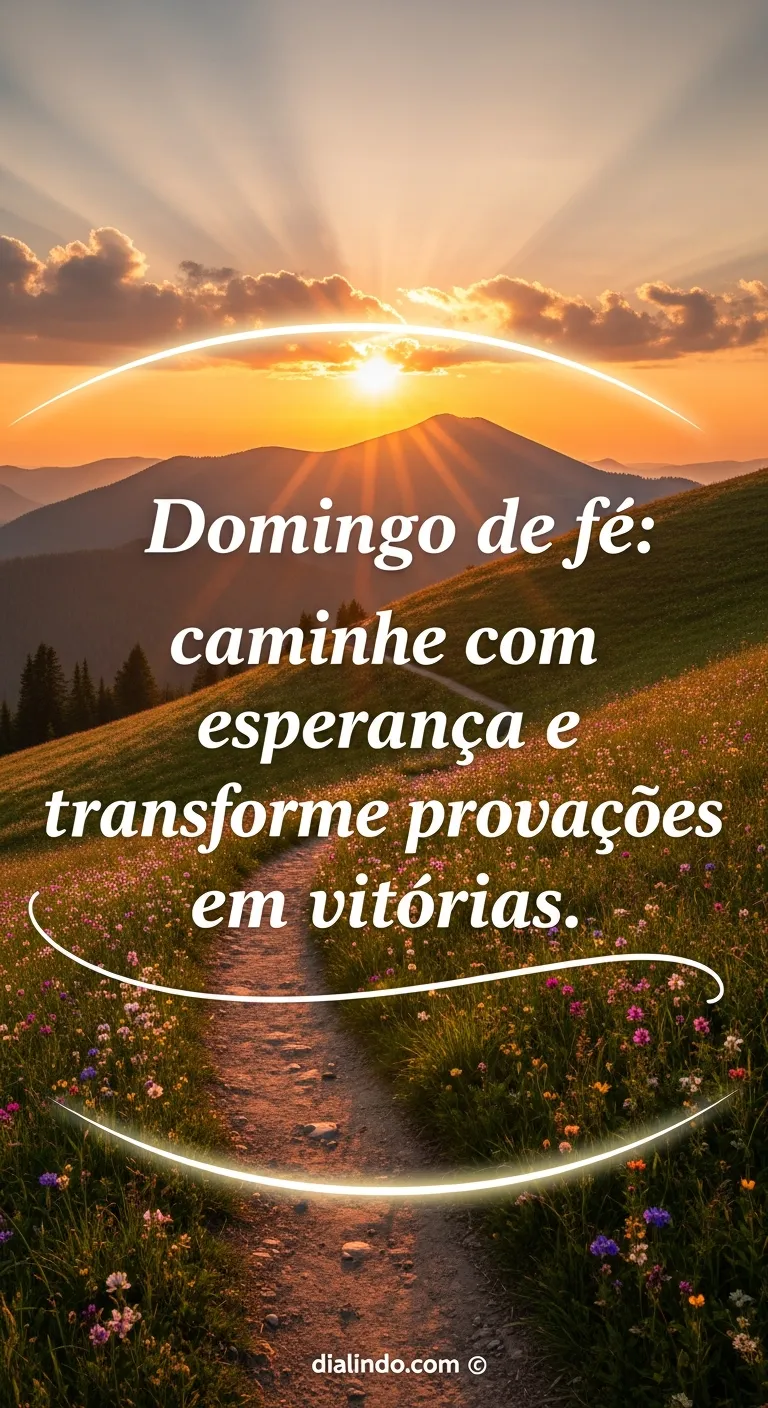 Domingo: Fé transforma a provação.