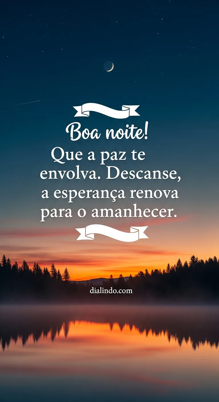 Paz noturna, esperança matinal.