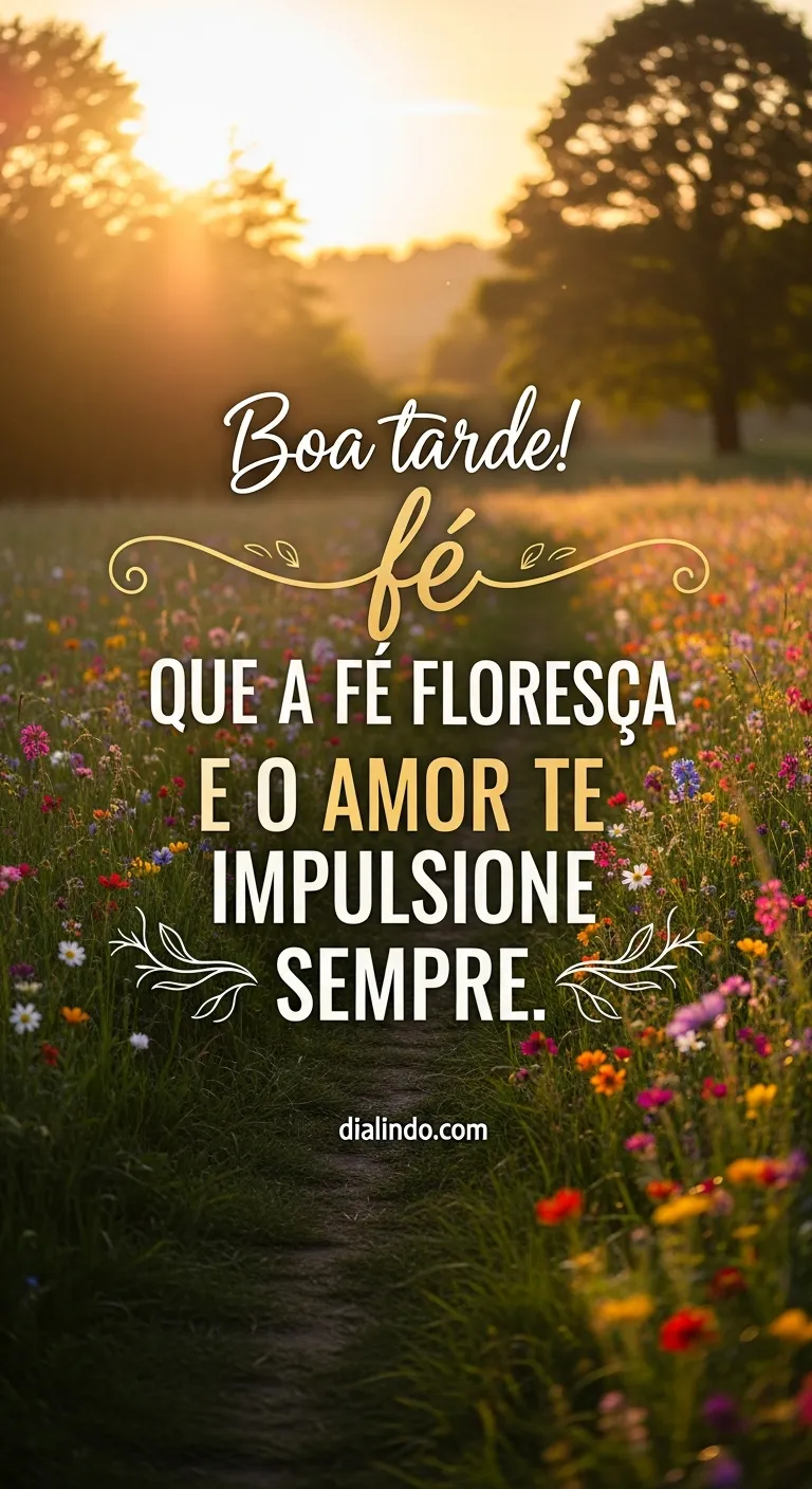 Florescer em fé, amar sempre.