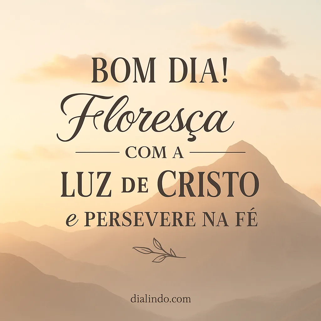 Luz, Florescer e Fé Perene.