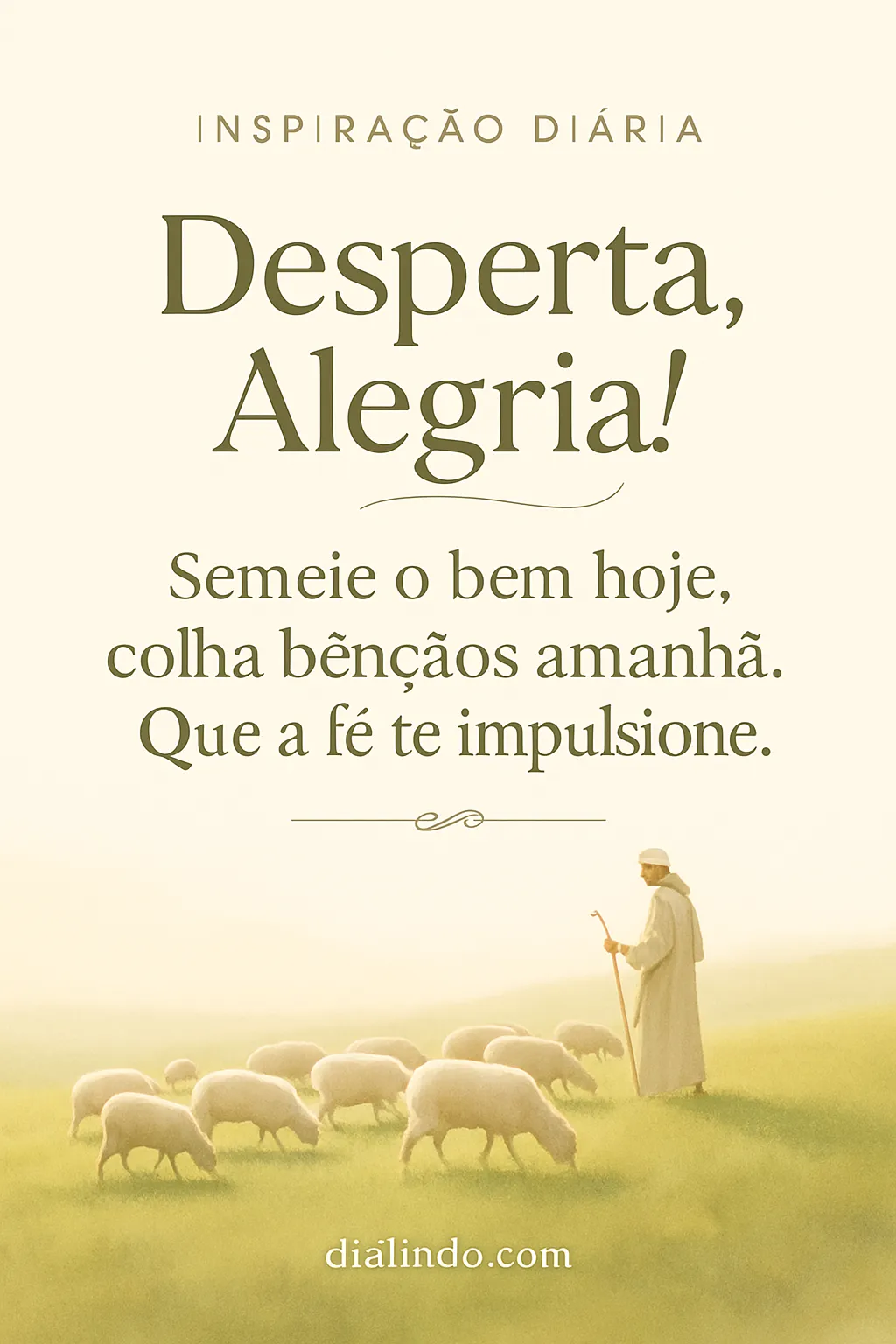 Alegria: Semear Hoje, Colher Amanhã