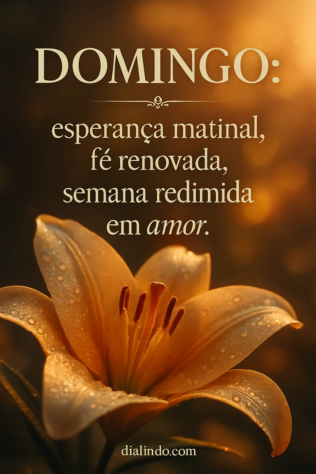 Domingo: Amor que Redime a Semana