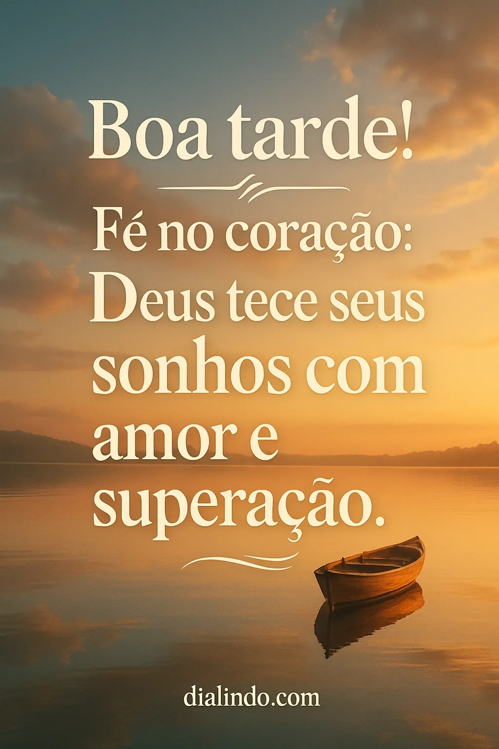 Sonhos tecidos, amor supera.