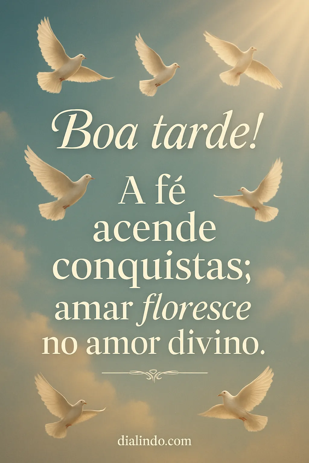 Fé, Florescer no Divino.