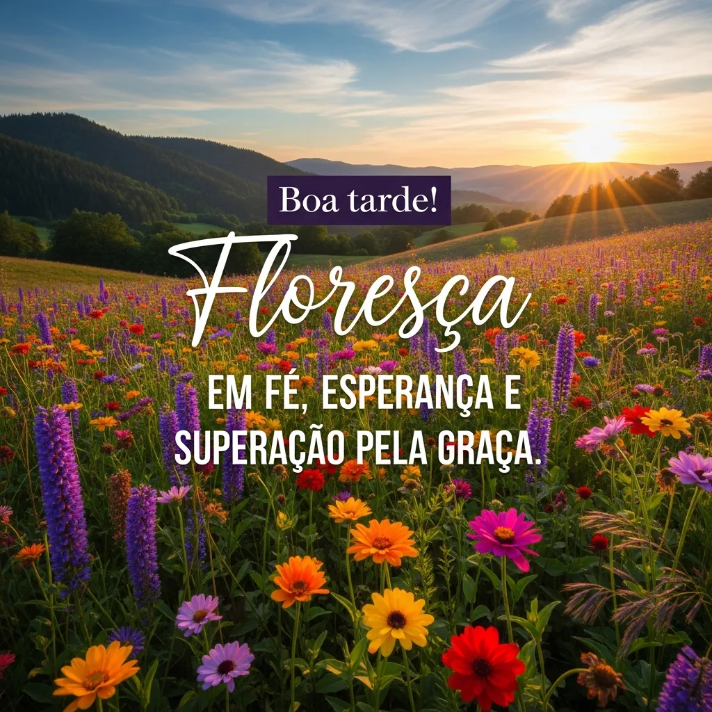 Graça florida em esperança.