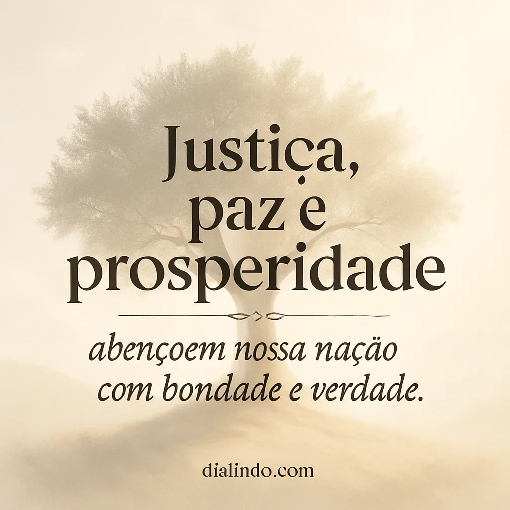 Nação Abençoada: Justiça, Paz, Prosperidade.