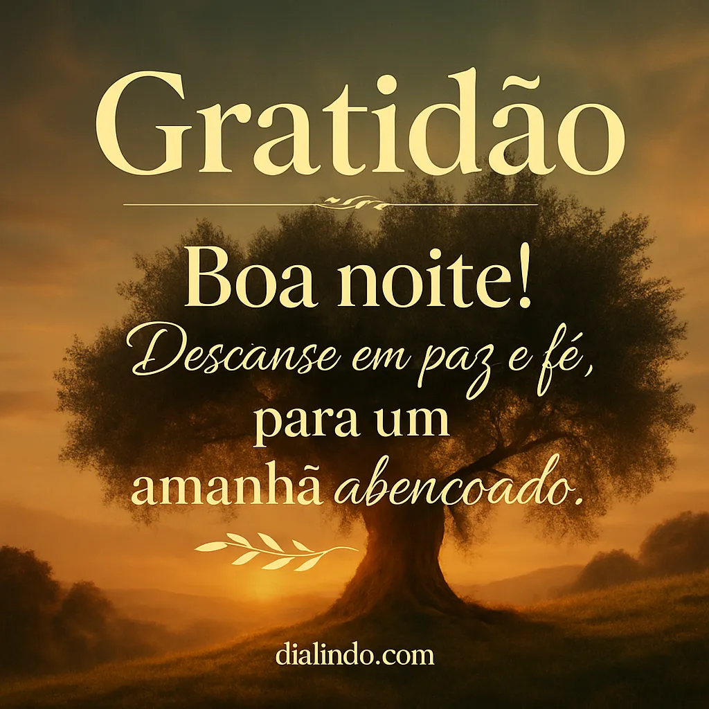 Amanhã abençoado, após a fé.